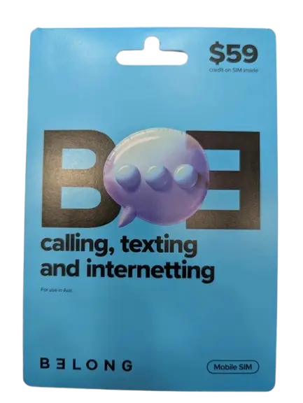 Belong $59 Prepaid SIM Card Large Data Brisbane